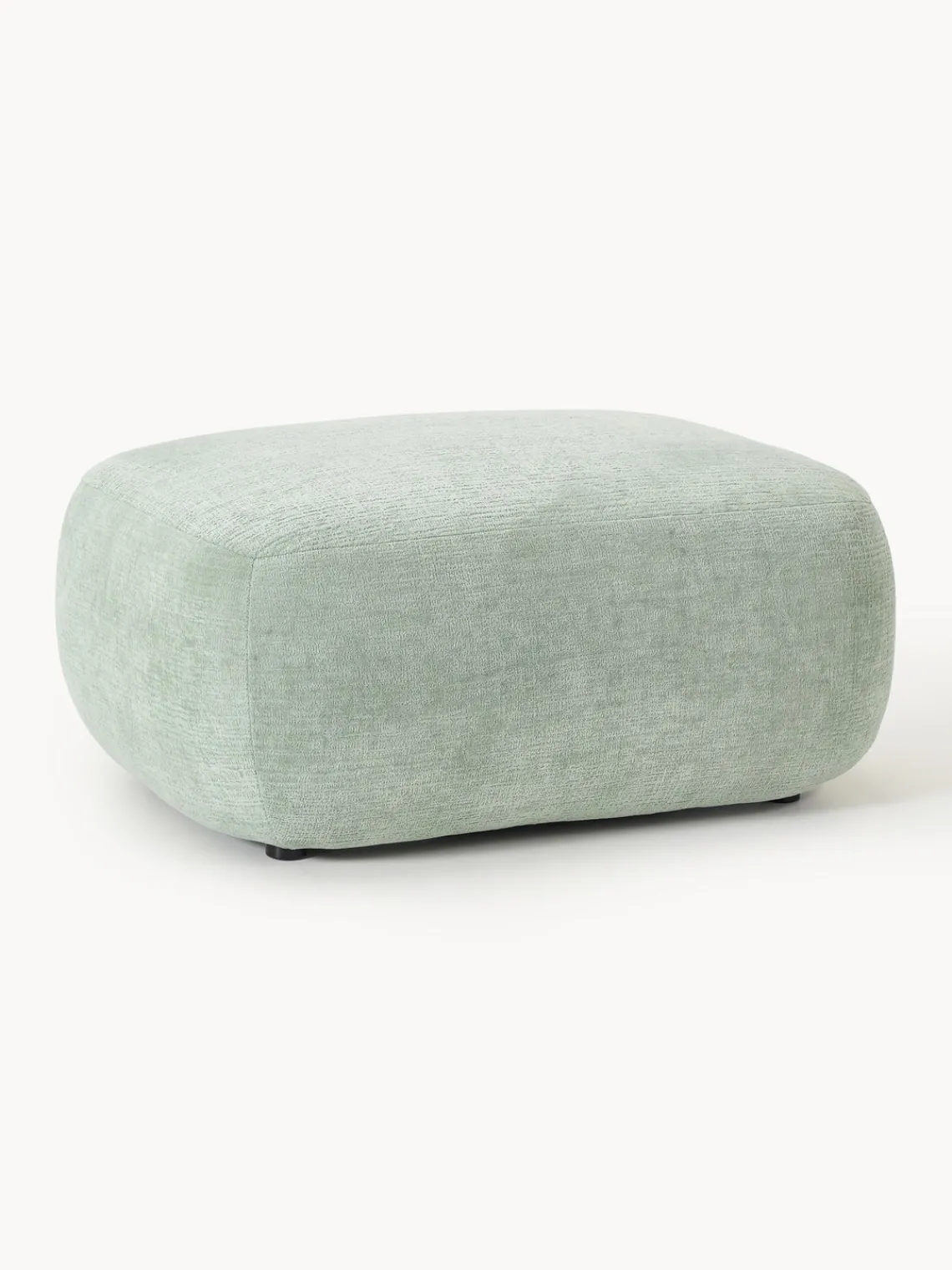 Reposapiés|Sofás>Westwing Collection Taburete Sofia Terciopelo verde salvia