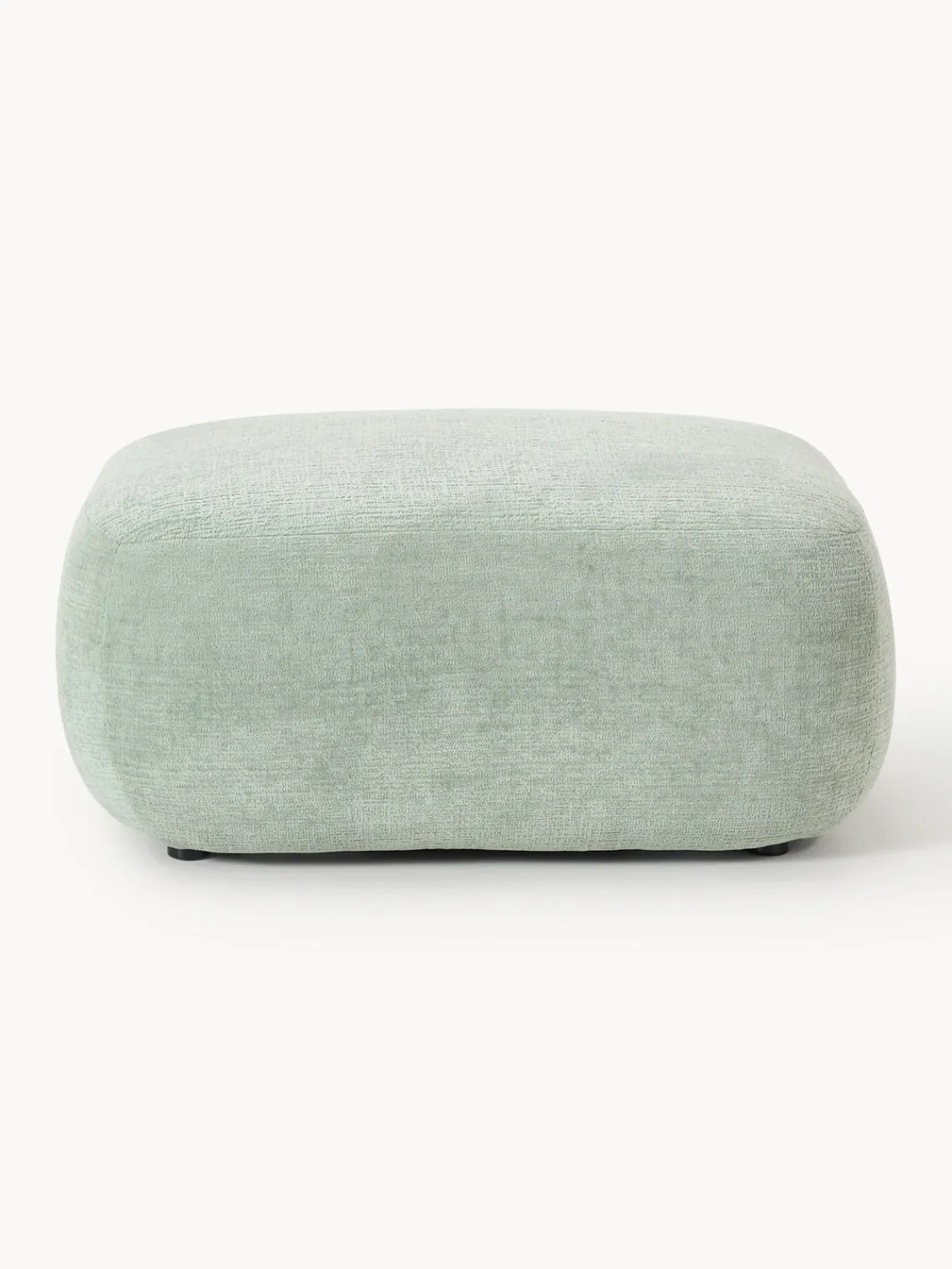 Reposapiés|Sofás>Westwing Collection Taburete Sofia Terciopelo verde salvia