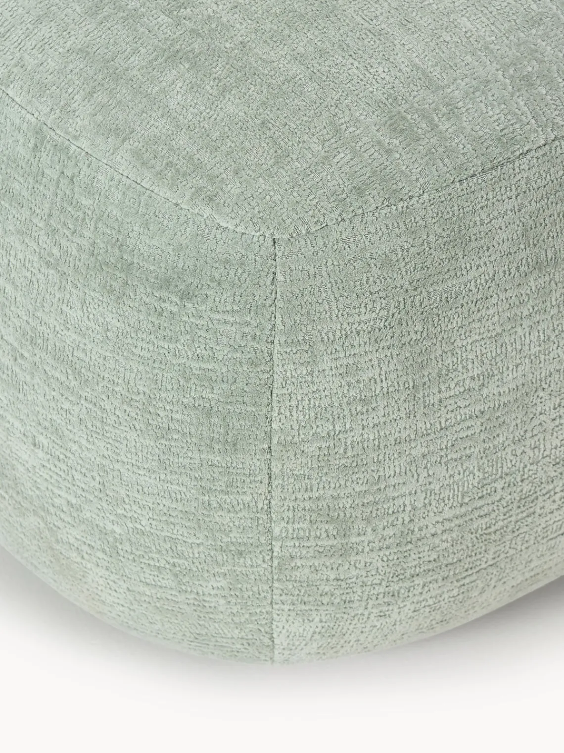 Reposapiés|Sofás>Westwing Collection Taburete Sofia Terciopelo verde salvia