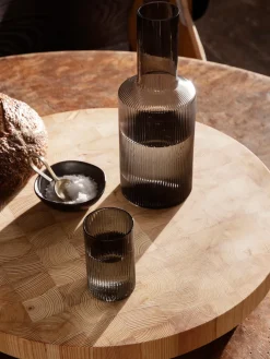 Vasos|Vajillas Completas>Ferm Living Tapa soplada para jarra Ripple Gris transparente brillante