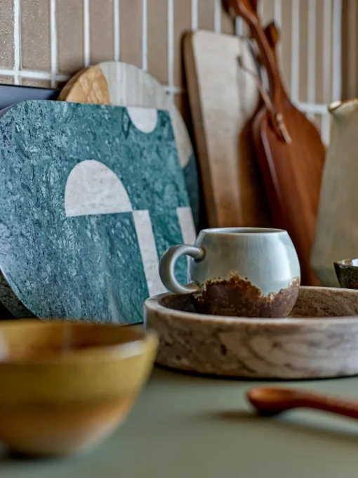 Tazas Y Mugs|Vajillas Completas>Bloomingville Taza artesanal con esmalte Paula Marrón oscuro, tonos grises