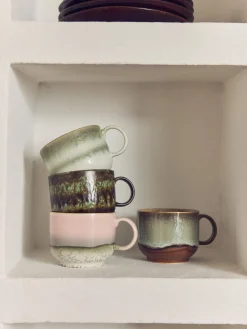 Clearance Taza artesanal con esmalte reactivo 70's Tazas Y Mugs|Vajillas Completas
