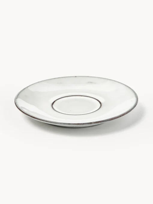 Tazas Y Mugs|Vajillas Completas>Broste Copenhagen Taza artesanal con platito Nordic Sand Tonos blancos y grises