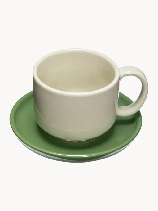 Tazas Y Mugs|Vajillas Completas>Hübsch Taza artesanal con platitos Amare