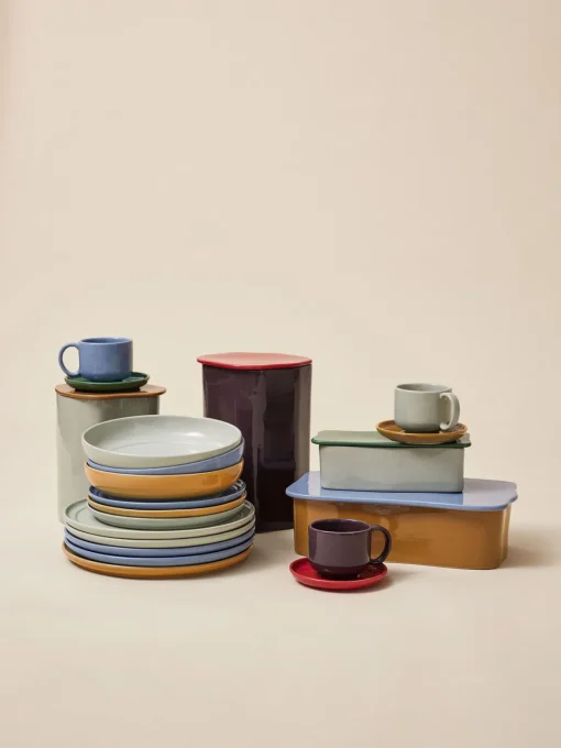 Tazas Y Mugs|Vajillas Completas>Hübsch Taza artesanal con platitos Amare