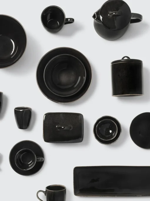 Tazas Y Mugs|Vajillas Completas>Broste Copenhagen Taza con platito artesanal arteasanal Nordic Coal