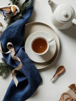 Tazas Y Mugs|Vajillas Completas>Broste Copenhagen Taza de café con platito artesanal Nordic Vanilla