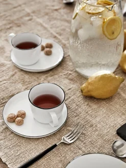Best Taza de café espresso con platito artesanal de porcelana Salt Tazas De Espresso|Vajillas Completas