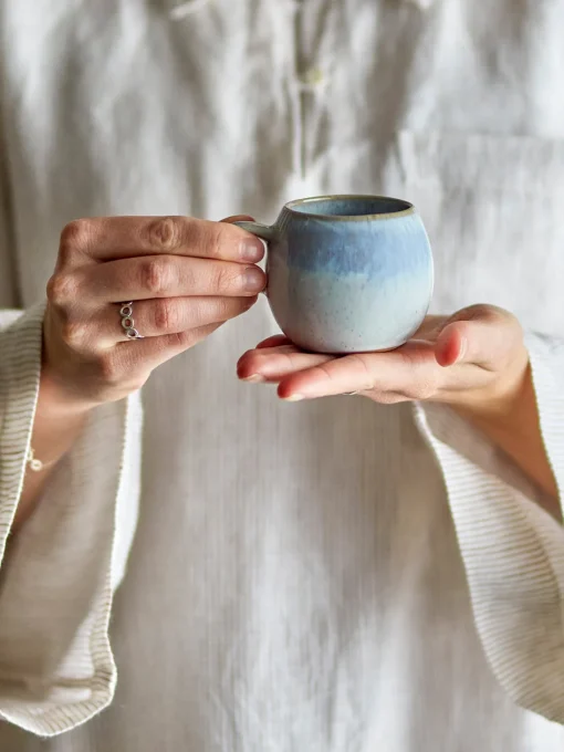 Tazas De Espresso|Vajillas Completas>Bloomingville Taza Paula Azul claro, beige claro