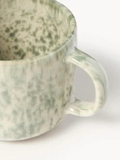 Tazas Y Mugs|Vajillas Completas></noscript>Westwing Collection Tazas artesanales Bernardo, 4 uds. Beige claro, verde salvia