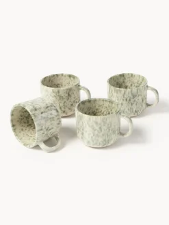 Tazas Y Mugs|Vajillas Completas></noscript>Westwing Collection Tazas artesanales Bernardo, 4 uds. Beige claro, verde salvia