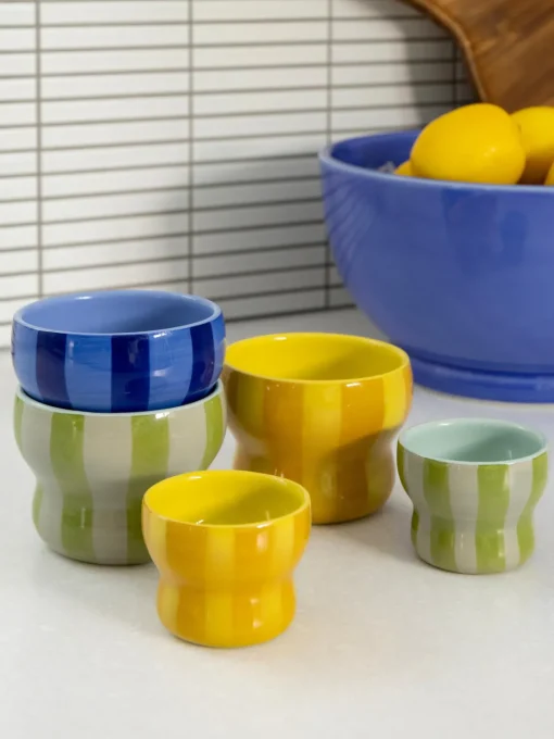 Tazas Y Mugs|Vajillas Completas>&k Amsterdam Tazas artesanales Circus, 2 uds. Gris, verde oliva