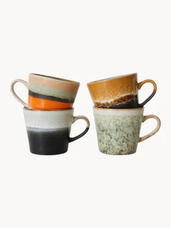 Tazas Y Mugs|Vajillas Completas></noscript>HKLIVING Tazas artesanales con esmalte reactivo 70s, 4 uds. Multicolor