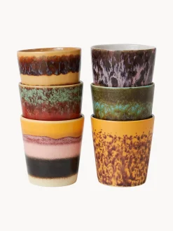 Tazas Y Mugs|Vajillas Completas></noscript>HKLIVING Tazas artesanales de gres 70's, 6 uds.