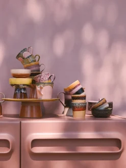 Tazas Y Mugs|Vajillas Completas></noscript>HKLIVING Tazas artesanales de gres 70's, 6 uds.