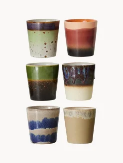 Best Tazas artesanales esmaltada 70s, 6 uds. Tazas Y Mugs|Vajillas Completas