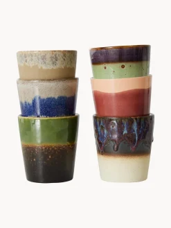 Best Tazas artesanales esmaltada 70s, 6 uds. Tazas Y Mugs|Vajillas Completas