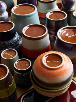 Best Tazas artesanales esmaltada 70s, 6 uds. Tazas Y Mugs|Vajillas Completas