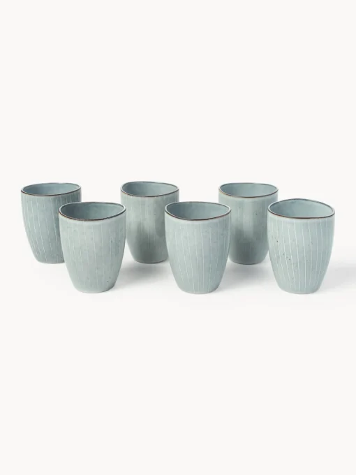 Tazas Y Mugs|Vajillas Completas>Broste Copenhagen Tazas artesanales , 6 uds. Nordic Sea