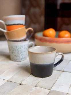 New Tazas artesanales 70's, 4 uds. Tazas Y Mugs|Vajillas Completas