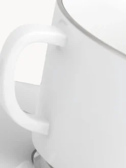 Hot Tazas con platitos de porcelana con borde platino pintado a mano Vitruv, 2 uds. Tazas De Espresso|Vajillas Completas