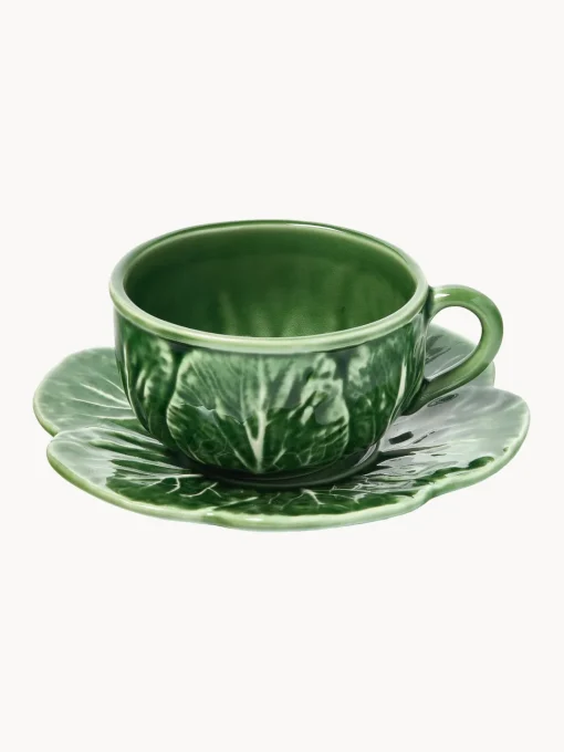 Online Tazas con platitos pintadas a mano Cabbage, 4 uds. Tazas Y Mugs|Vajillas Completas