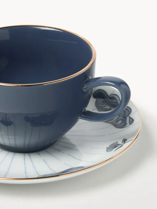 Tazas Y Mugs|Vajillas Completas>Westwing Collection Tazas de café artesanales con platitos Mystic, 4 uds.