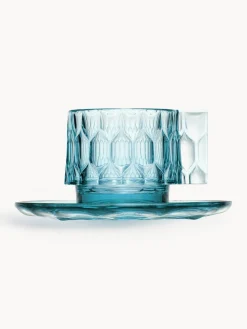 New Tazas de café con platitos con relieves Jellies, 4 uds. Tazas Y Mugs|Vajillas Completas