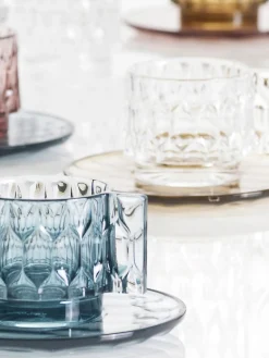 New Tazas de café con platitos con relieves Jellies, 4 uds. Tazas Y Mugs|Vajillas Completas