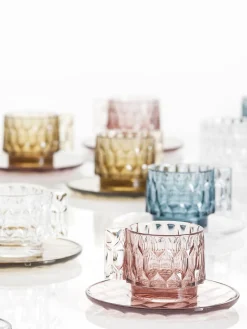 Discount Tazas de café con platitos con relieves Jellies, 4 uds. Tazas Y Mugs|Vajillas Completas