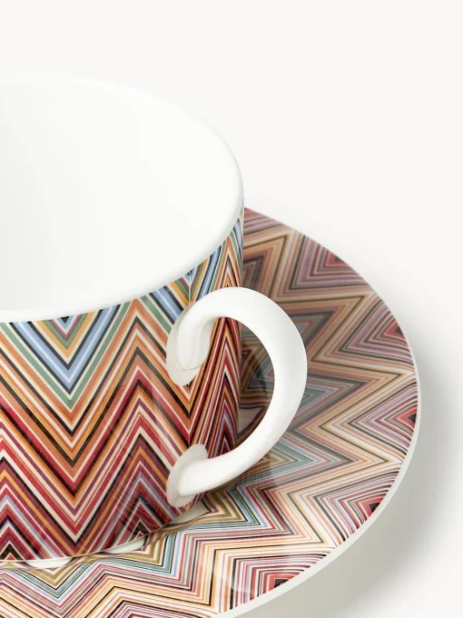 Tazas Y Mugs|Vajillas Completas>Missoni Tazas de café con platitos de porcelana Fine Bone China Jarris, 2 uds.