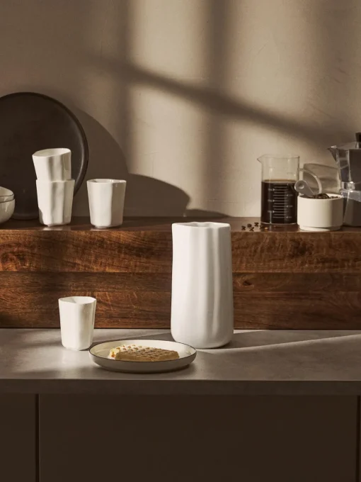Hot Tazas de café de porcelana con forma orgánica Joana, 4 uds. Tazas Y Mugs|Vajillas Completas