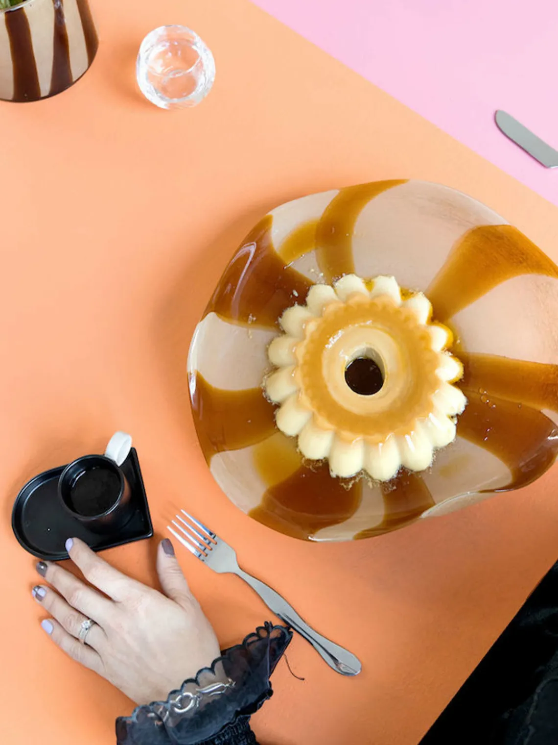 Tazas De Espresso|Vajillas Completas>byon Tazas de café espresso con platitos de porcelana Niki, 2 uds. Negro, beige claro