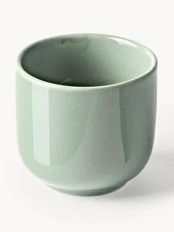 Outlet Tazas de café espresso con platitos de porcelana Nessa, 4 uds. Tazas De Espresso|Vajillas Completas