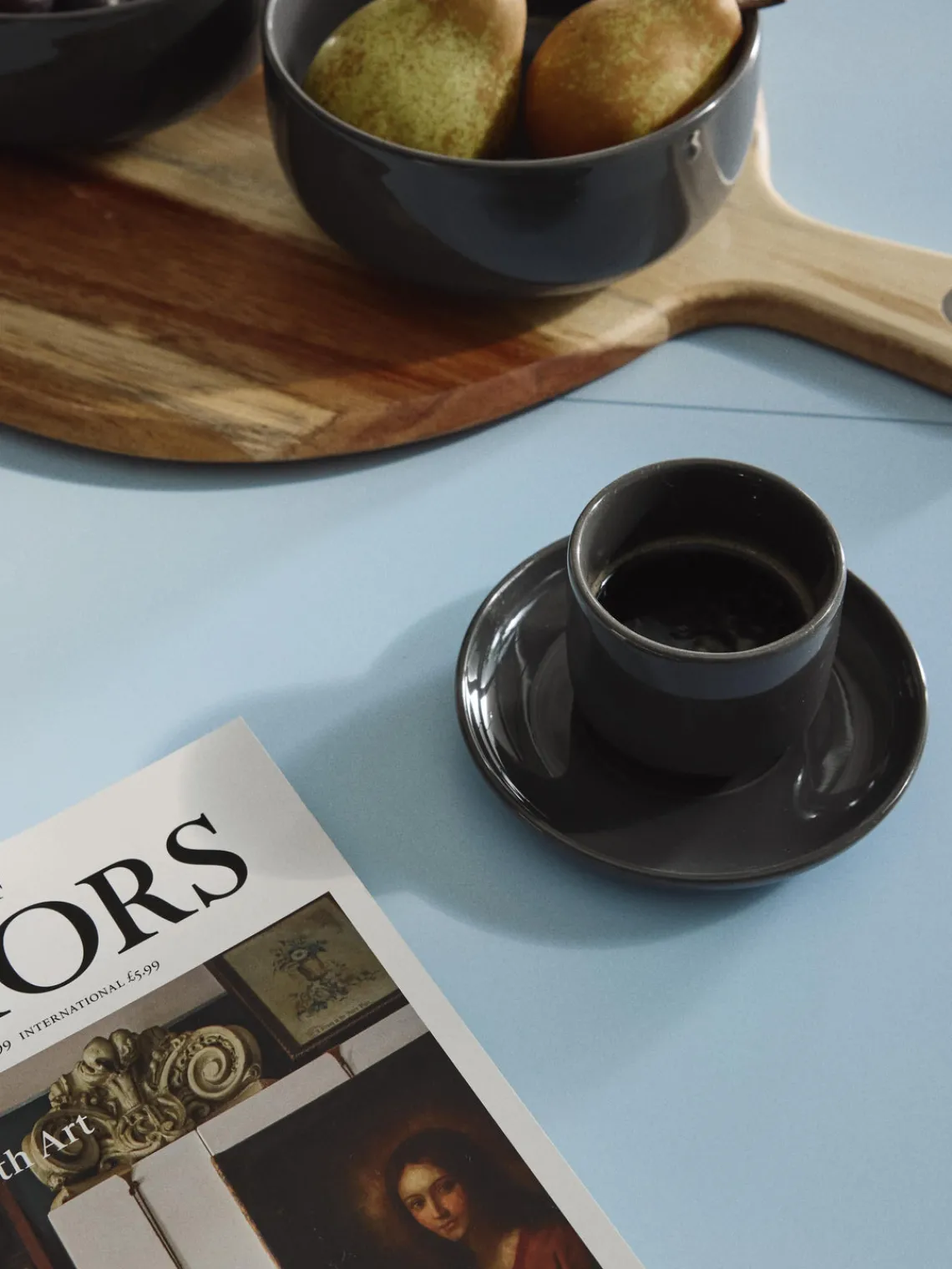 Outlet Tazas de café espresso de porcelana con platitos Nessa, 4 uds. Tazas De Espresso|Vajillas Completas