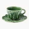 Outlet Tazas de café XS pintadas a mano con platillos Cabbage, 4 uds. Tazas Y Mugs|Vajillas Completas