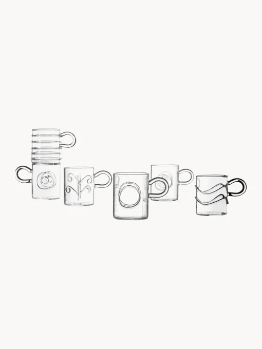 Outlet Tazas de espresso artesanales Deco' Clear, 6 uds. Tazas De Espresso|Vajillas Completas
