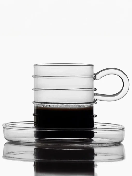 Outlet Tazas de espresso artesanales Deco' Clear, 6 uds. Tazas De Espresso|Vajillas Completas