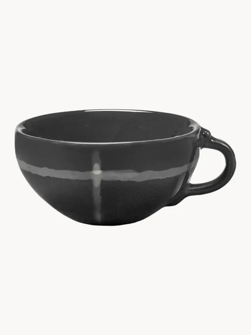 Tazas De Espresso|Vajillas Completas>SERAX Tazas de espresso de porcelana con esmalte reactivo Zuma, 2 uds. Negro y gris claro brillante