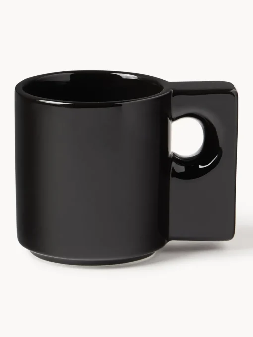 Tazas Y Mugs|Vajillas Completas>Westwing Collection Tazas de porcelana Keira, 2 uds. Negro