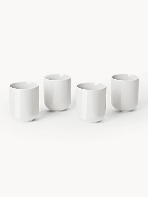 Tazas Y Mugs|Vajillas Completas>Westwing Collection Tazas de porcelana Nessa, 4 uds. Off White brillante