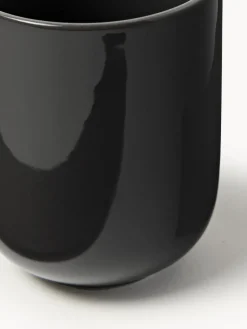Tazas Y Mugs|Menaje De Mesa></noscript>Westwing Collection Tazas de porcelana Nessa, 4 uds. Gris oscuro brillante