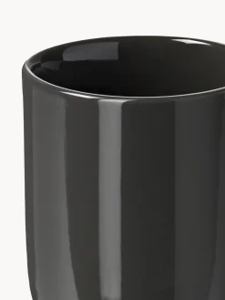 Tazas Y Mugs|Menaje De Mesa></noscript>Westwing Collection Tazas de porcelana Nessa, 4 uds. Gris oscuro brillante