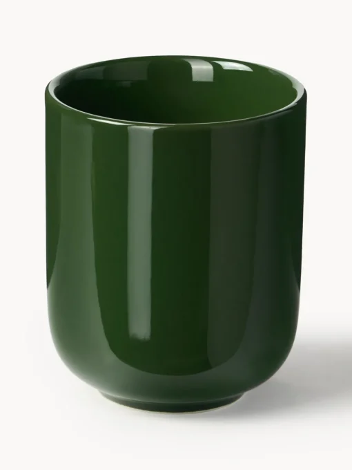 Tazas Y Mugs|Vajillas Completas>Westwing Collection Tazas de porcelana Nessa, 4 uds. Verde oscuro brillante