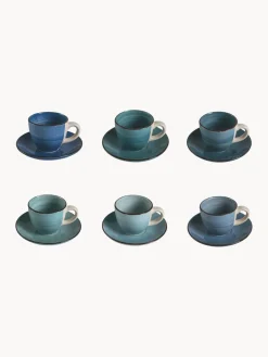Tazas De Espresso|Vajillas Completas>Villa D'Este Home Tivoli Tazas espresso con platitos Baita Acqua, 6 uds.