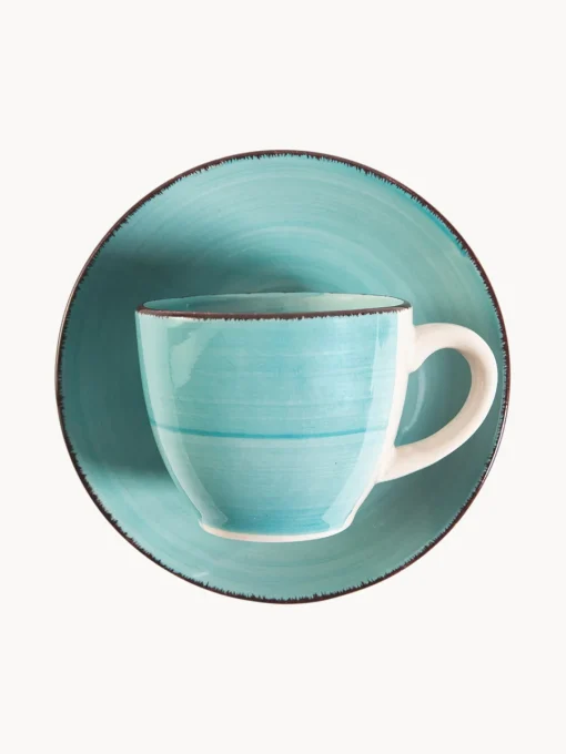 Tazas De Espresso|Vajillas Completas>Villa D'Este Home Tivoli Tazas espresso con platitos Baita Acqua, 6 uds.
