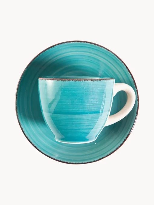 Tazas De Espresso|Vajillas Completas>Villa D'Este Home Tivoli Tazas espresso con platitos Baita Acqua, 6 uds.