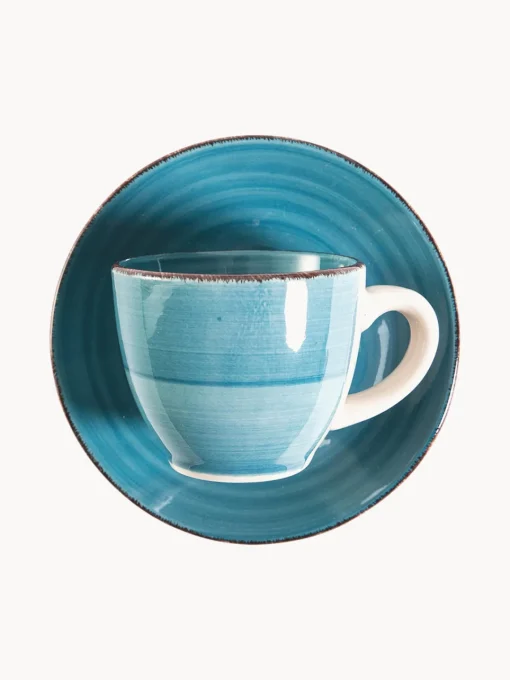 Tazas De Espresso|Vajillas Completas>Villa D'Este Home Tivoli Tazas espresso con platitos Baita Acqua, 6 uds.