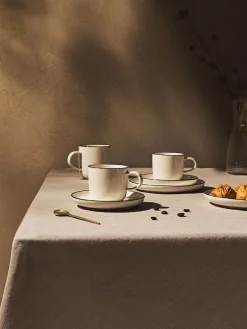 Discount Tazas espresso con platitos de porcelana Facile, 2 uds. Tazas De Espresso|Vajillas Completas