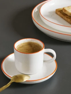 New Tazas espresso con platitos de porcelana Facile, 2 uds. Tazas De Espresso|Vajillas Completas